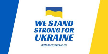 Plantilla de diseño de Stay Strong For Ukraine Twitter 
