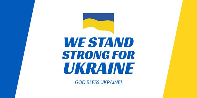 Stay Strong For Ukraine Twitter Design Template