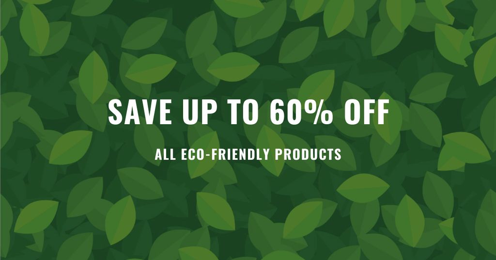 Ontwerpsjabloon van Facebook AD van Eco Friendly Products Sale Offer