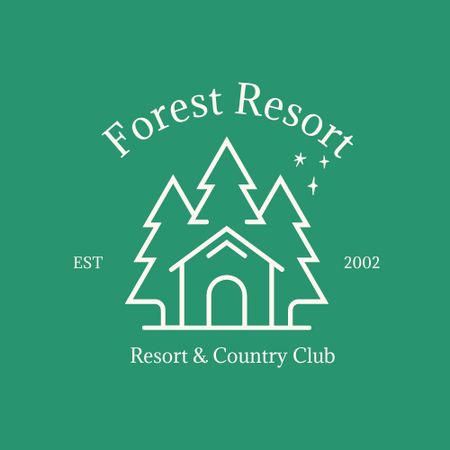 Designvorlage Werbung für Resort und Country Club für Logo