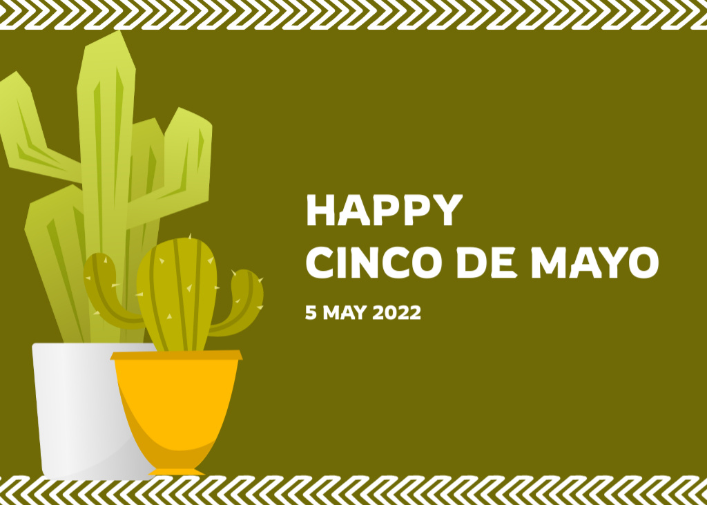 Designvorlage Cinco de Mayo invitation für Postcard 5x7in