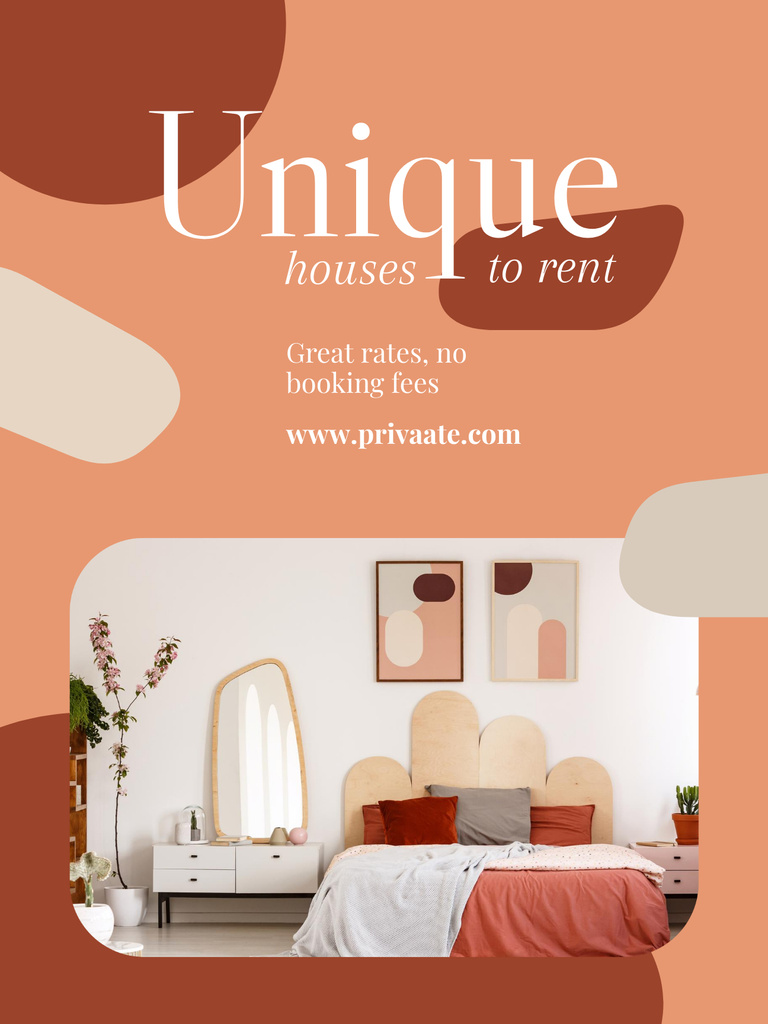 Cozy House Rent Offer Ad Poster US Tasarım Şablonu