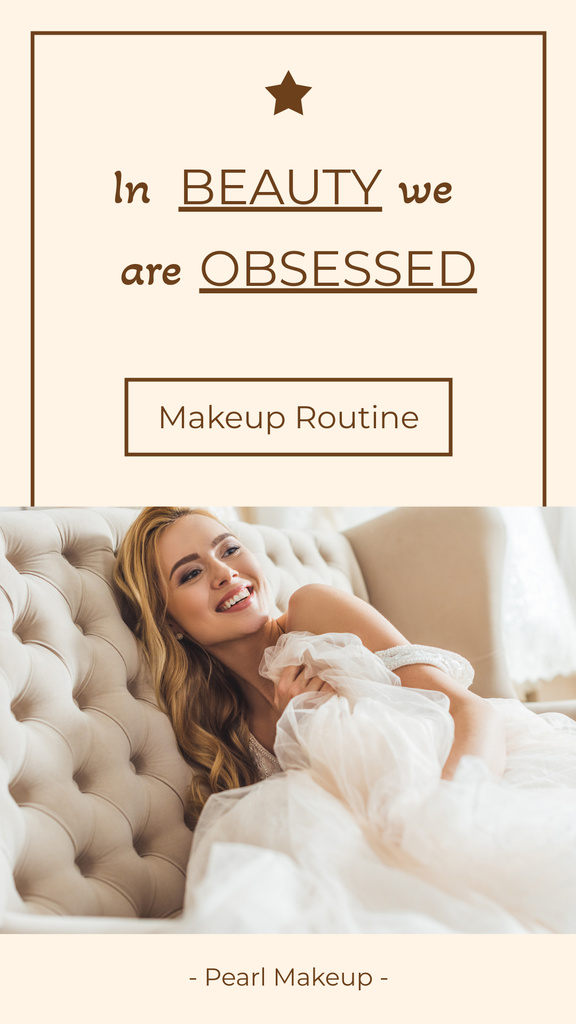 Professional Makeup Routine Blog Ad Instagram Story tervezősablon