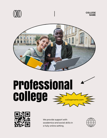 College Apply Announcement Poster 8.5x11in Design Template