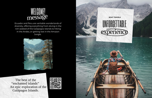Interesting Boat Tours Offer Brochure 11x17in Bi-fold Tasarım Şablonu