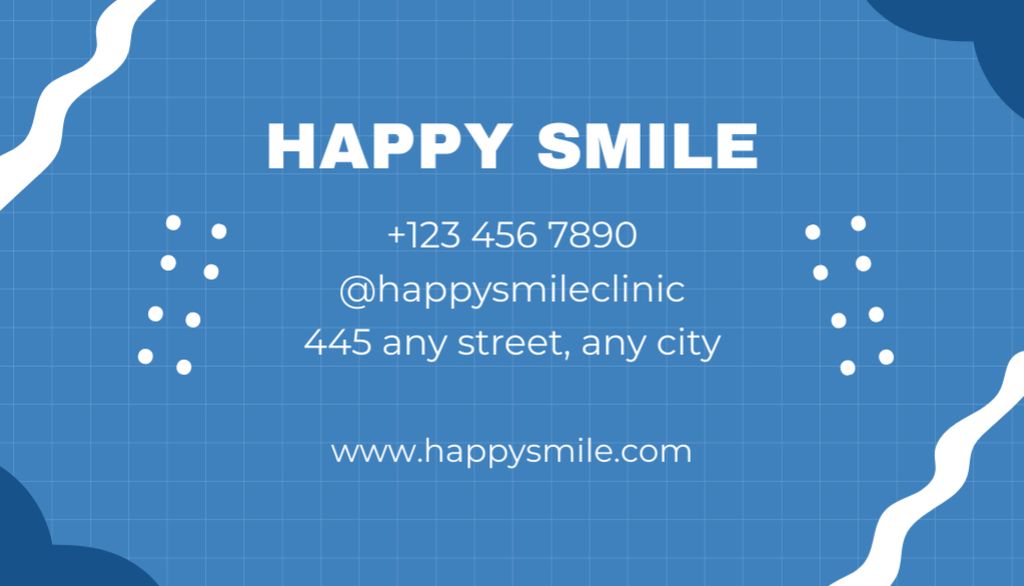 Perfect Smile with Our Services Business Card US Πρότυπο σχεδίασης