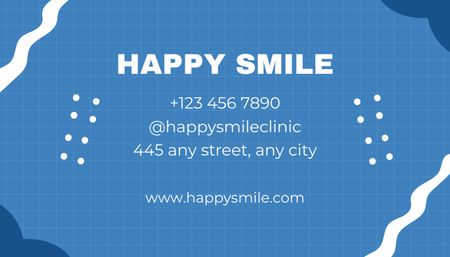 Modèle de visuel Annonce de clinique dentaire avec dent blanche - Business Card US