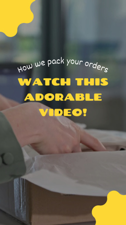 Müşteriler İçin Küçük ve Yerel Mağaza Paketleme Siparişleri TikTok Video Tasarım Şablonu