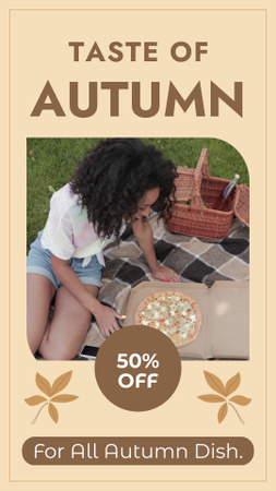 Platilla de diseño Offer Discounts on All Autumn Dishes Instagram Video Story