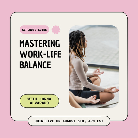 Platilla de diseño Guide On Mastering Work-Life Balance Instagram