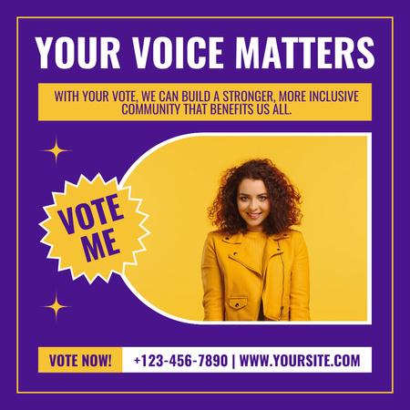 Plantilla de diseño de Importancia de cada voz en las elecciones Instagram AD 