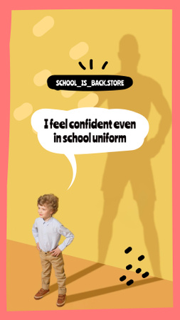 Back to School Outfits Offer with Funny Pupil Instagram Storyデザインテンプレート