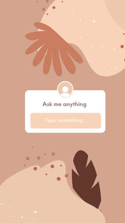 Get To Know Me Quiz with Brown Leaves Illustration Instagram Story – шаблон для дизайну
