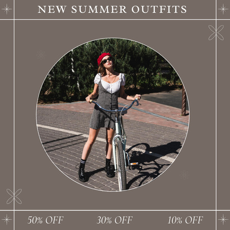 New summer outfits Instagram Design Template