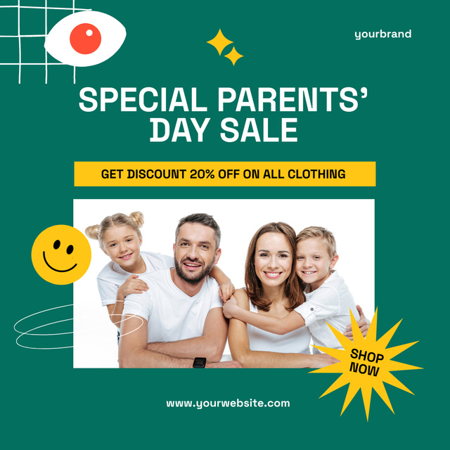 Platilla de diseño Ad of Special Parent's Day Sale Instagram