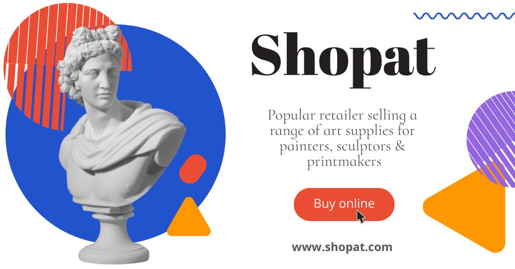 Ontwerpsjabloon van Facebook AD van Art Supplies Sale Offer