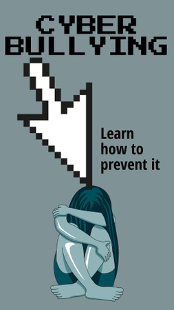 Platilla de diseño Awareness of Cyberbullying Problem Instagram Video Story