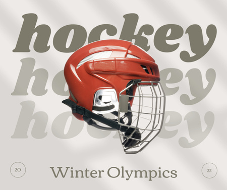 olympialaisten jääkiekkoturnaus Facebook Design Template