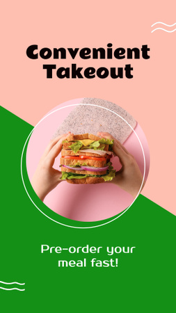 Plantilla de diseño de Descuento en oferta de comidas rápidas por pedido anticipado Instagram Video Story 