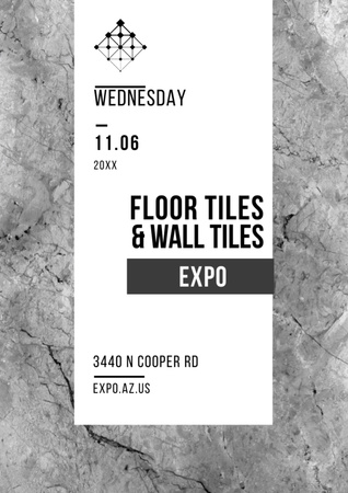 Tiles ad on Marble Light Texture Flyer A4 Design Template