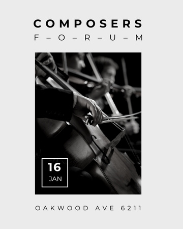 Composers Forum with Musicians on Stage Poster 16x20in Design Template