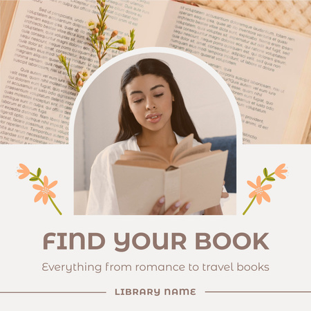Find your book Instagram tervezősablon