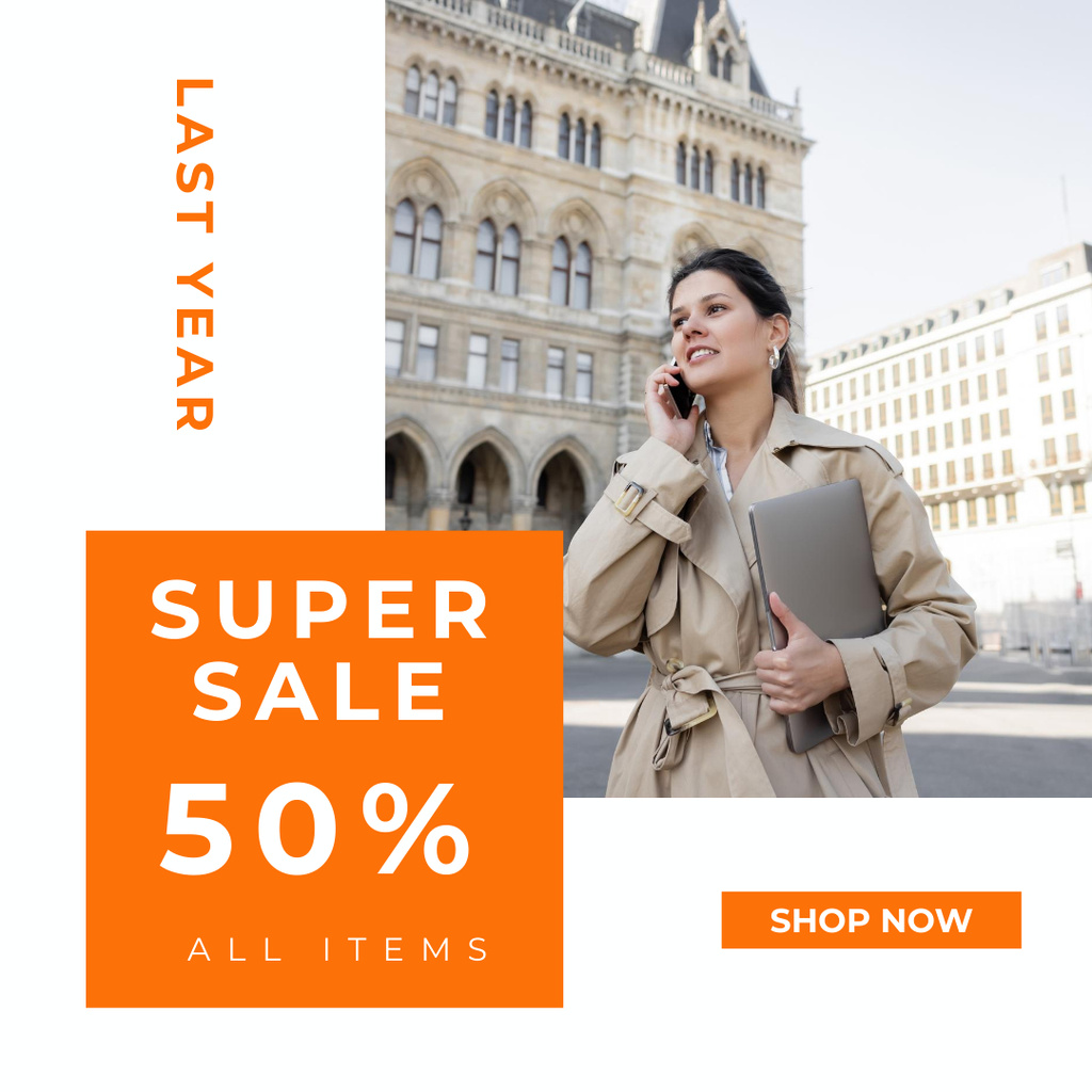Women's Clothes super sale offer Instagramデザインテンプレート