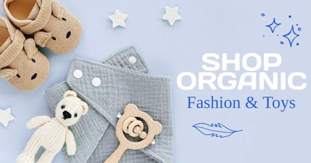 Designvorlage Organic Fashion and Toys Store Anzeige für Facebook AD