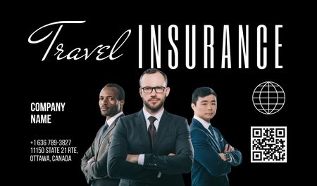 Travel Insurance Offer Business card – шаблон для дизайну
