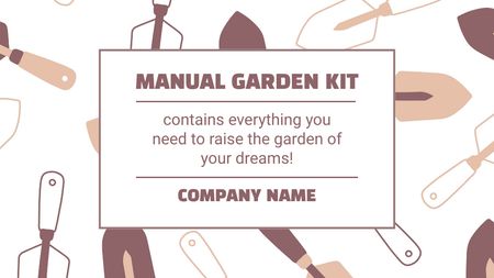 Manual Garden Kit Ad Label 3.5x2in Design Template