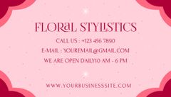 Floral Shop Ad with Pink Flower Illustration
