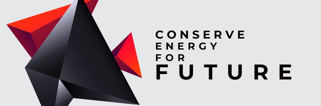 Concept of Conserve energy for future  Twitter Šablona návrhu