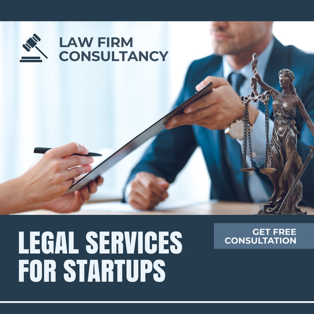 Legal Services for Startups Ad Instagram Tasarım Şablonu