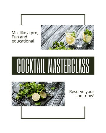 Cocktail Masterclass on Making Mojito Instagram Post Vertical Design Template