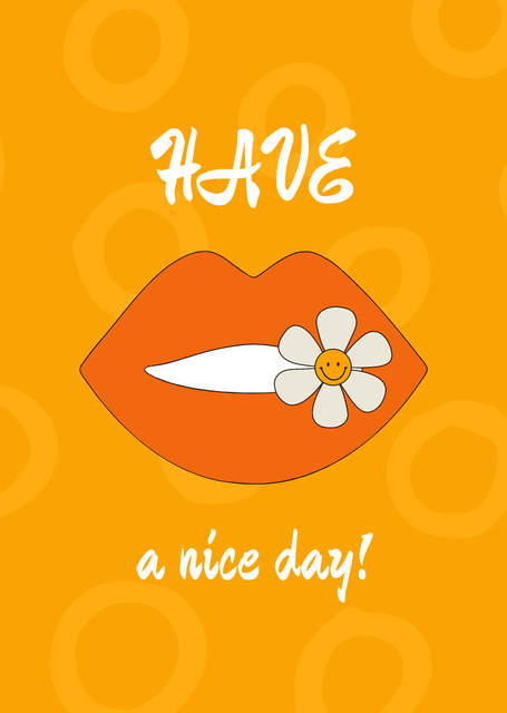 Plantilla de diseño de Nice Day Wishes Postcard A6 Vertical 