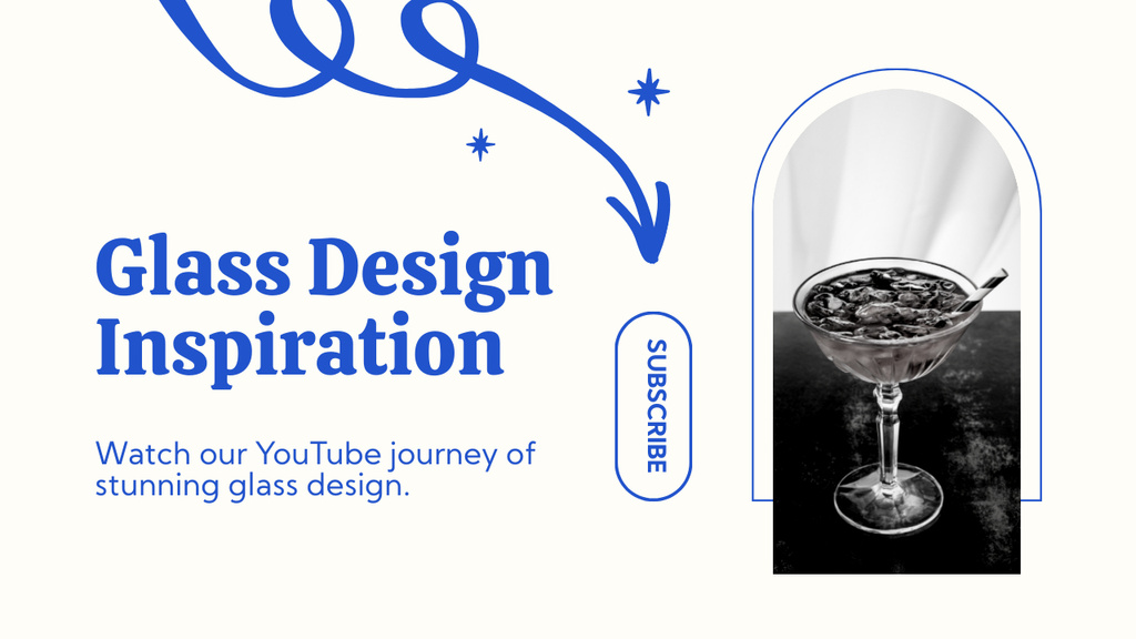Trendy Glassware Design Youtube Thumbnailデザインテンプレート