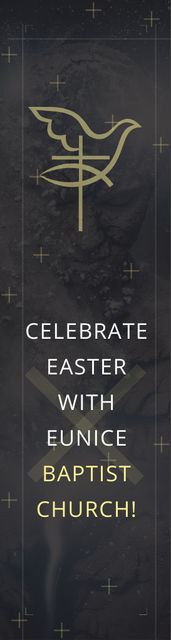Easter Celebration in Baptist Church Skyscraper Design Template