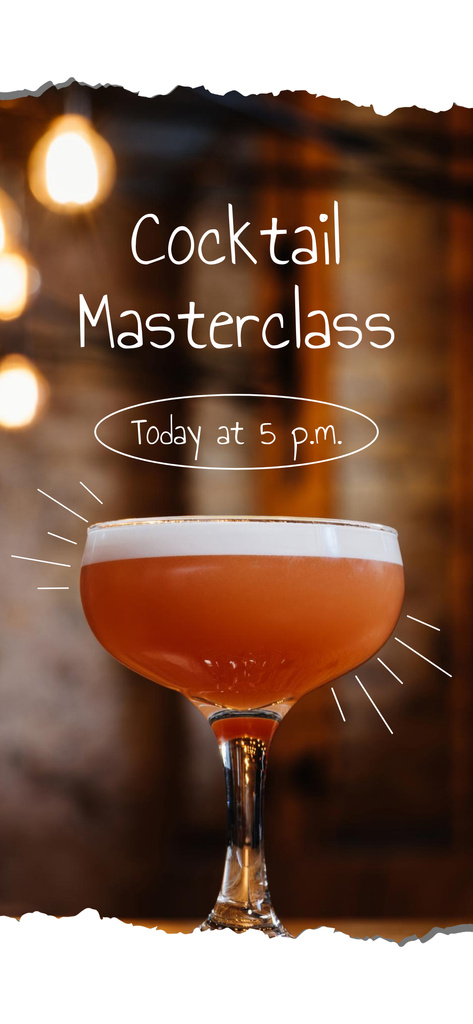 Training in Making Refined Cocktails at Master Class Snapchat Geofilter Šablona návrhu