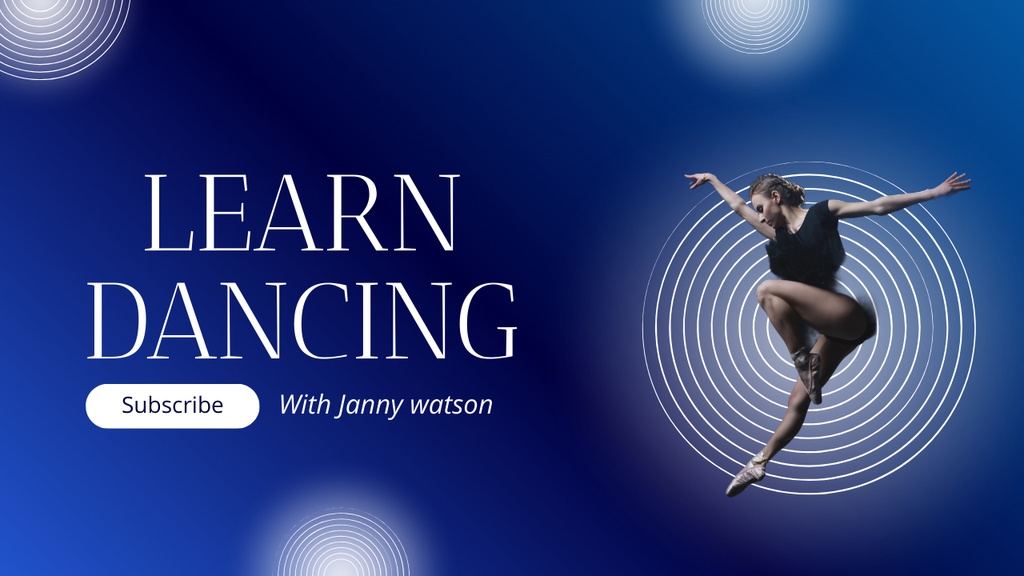 Blog Episode about Learning Dancing Youtube Thumbnail – шаблон для дизайну