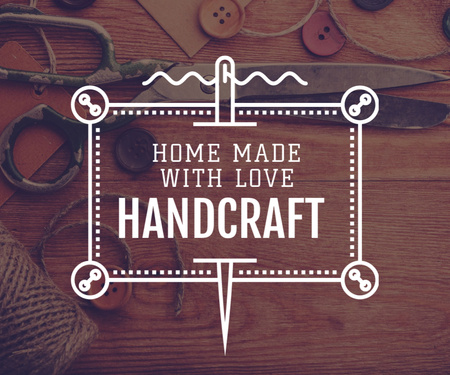 advertisement poster for store of handcrafted goods  Medium Rectangle Modelo de Design