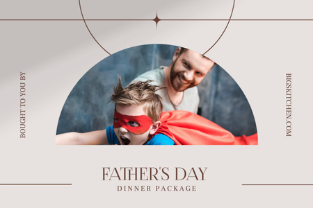 Designvorlage Fathers Day Dinner Package für Gift Certificate