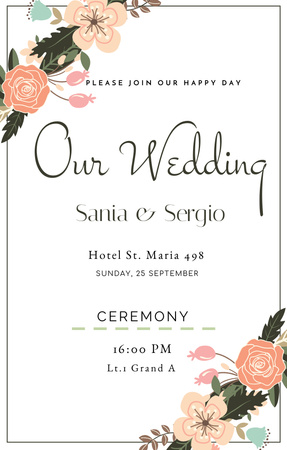 Template di design Welcome to Wedding Party Invitation 4.6x7.2in