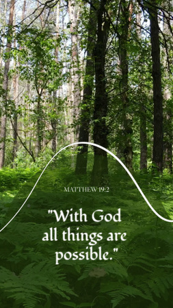 Doğa ile Tanrı Hakkında Dini Alıntı Instagram Video Story Tasarım Şablonu