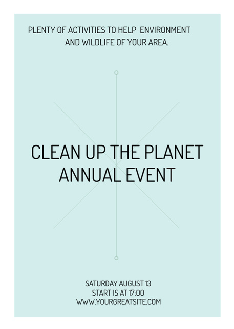 Designvorlage Ecological event announcement on wooden background für Invitation