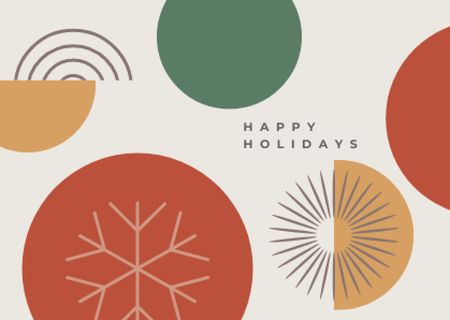 Winter Holidays Greeting on Abstract Pattern Card tervezősablon