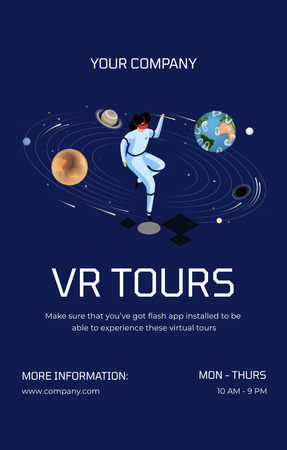 Virtual Tours Offer Invitation 4.6x7.2in Design Template