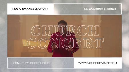 Plantilla de diseño de Concierto de coro en el anuncio de la iglesia Full HD video 