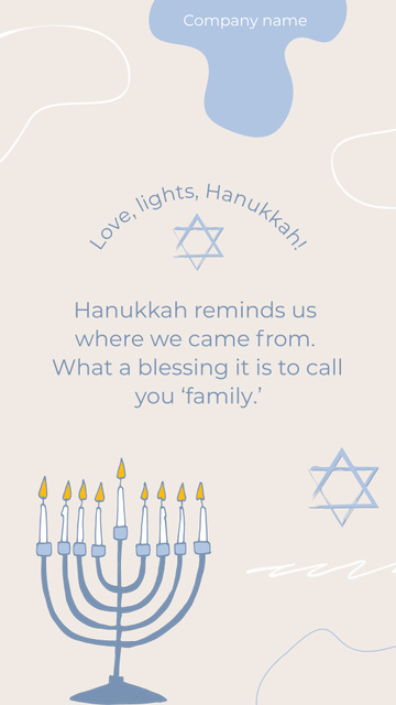 Wishes for Hanukkah Instagram Story Design Template