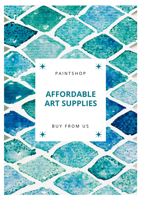 Phenomenal Art Supplies And Materials Sale Offer Flyer A5 – шаблон для дизайну
