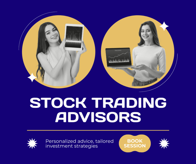 Personal Stock Trading Tips from Advisor Facebook Design Template